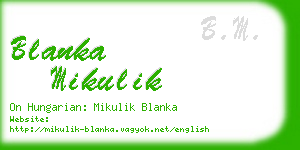 blanka mikulik business card